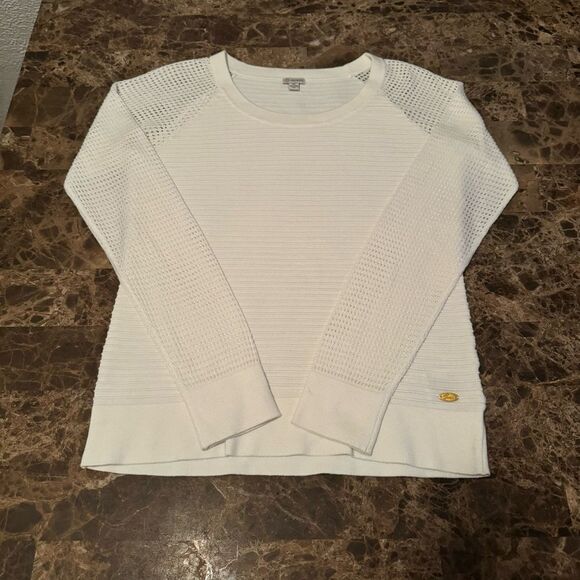 Vintage GUESS 1981 Knitted Sweater Size Small Gold Logo Long Sleeve - Picture 12 of 12